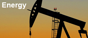 Icon for the energy sector: image of a gas rig.