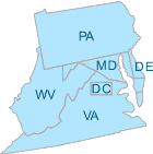 Map of EPA Region 3