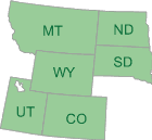 Map of EPA Region 8