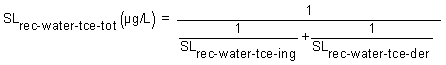 Recreator Surface Water Equation - Trichloroethylene - Total
