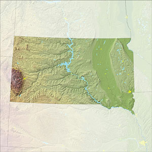 map of South Dakota