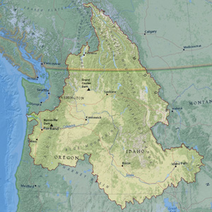 Map of the Columbia River Watershed