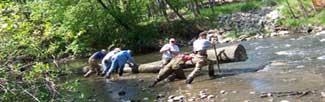 Men Working on Restoring the Clinton River