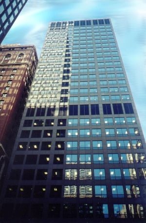 Photo looking up at EPA’s Region 5 Office in Chicago, Illinois.