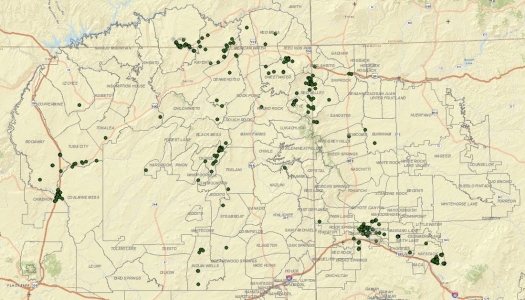 Map of Contaminated Structures