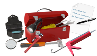 Opened toolbox with tools