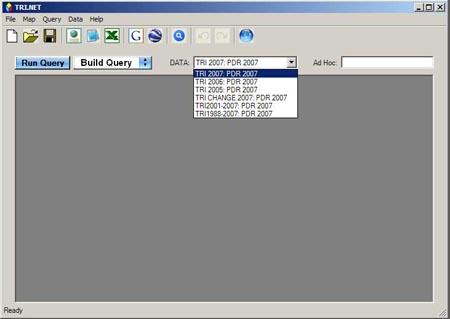 Selecting year on the build query interface.