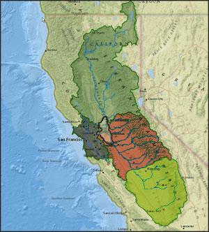 Map of the San Francisco Bay Watershed 
