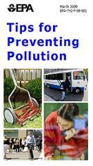 Tips for Preventing Pollution brochure cover