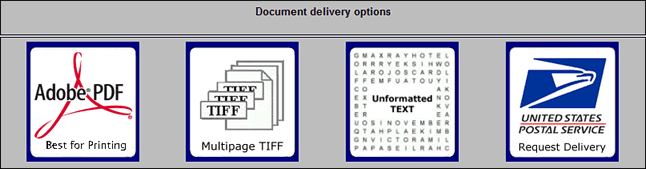 Document Delivery Option USPS