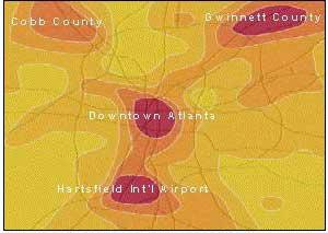 Heat map of Atlanta