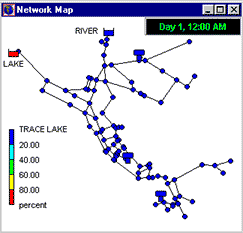Screen of Network Map from EPANET
