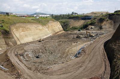 Mountaintop mining site