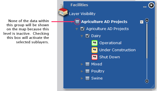 AgSTAR national mapping tool help - layer unchecking