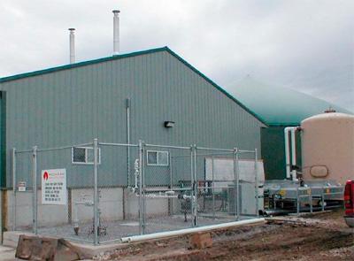 Photo of a biogas treatment system for a pipeline gas project