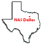 Dallas Naval Air Station location on Texas Map
