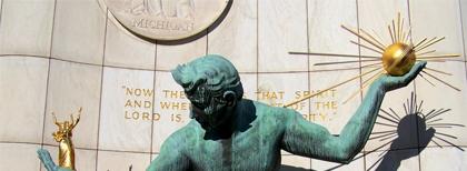 The Spirit of Detroit monument in Michigan