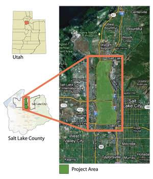 Map showing Salt Lake City