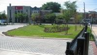 After: A sustainability designed parking lot and community park at the same location in Wilmington, Del.