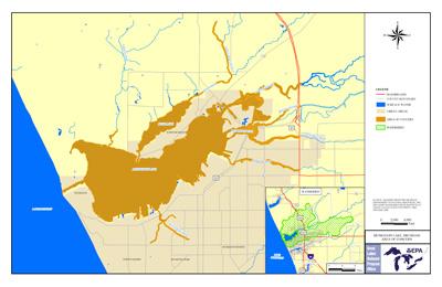 Muskegon Lake AOC Boundary Map