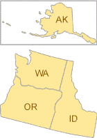 Map of EPA's Region 10 states