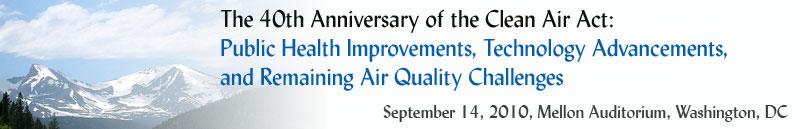 40th Anniversary of the Clean Air Act Banner