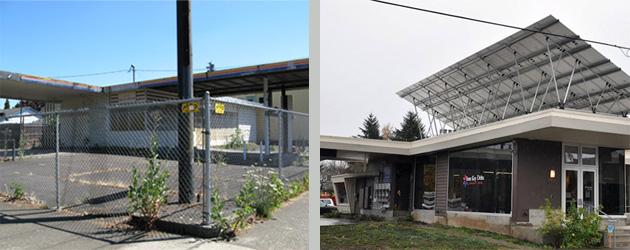 June Key Delta Community Center – Portland, OR, before and after redevelopment