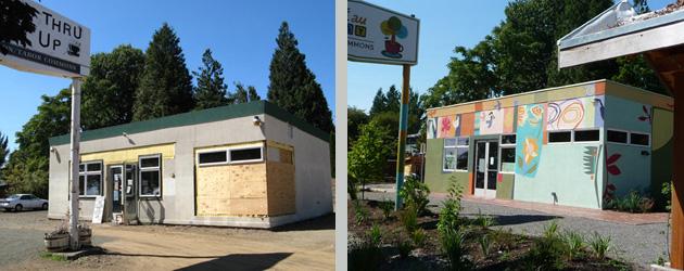 Tabor Commons – Portland, OR, before and after redevelopment