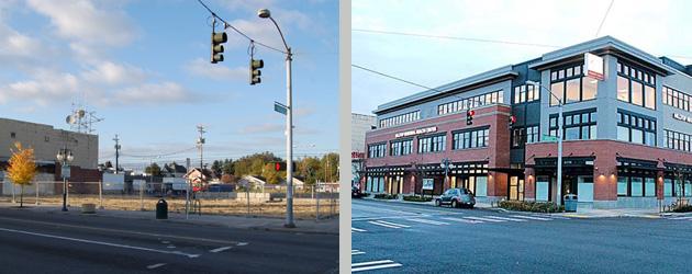 Hilltop Community Health Center – Tacoma, WA, before and after redevelopment