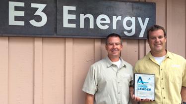 The E3 Energy team with their 2014 Indoor airPLUS Leader Award.
