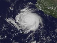 satellite image of a hurricane