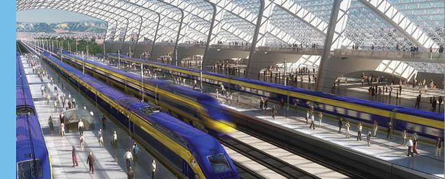 Banner Image: Artist's rendering of a potential high-speed rail station(courtesy of California High-Speed Rail Authority)