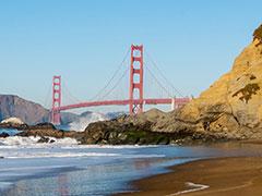 The Golden Gate Bridge, gateway to the San Francisco Bay/Sacramento-San Joaquin Delta Estuary