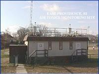 Photo of air toxics monitoring station, East Providance, Rhode Island