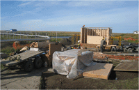 Construction of a wastewater lift station, sewer line and & force main for the Alaskan Native Village of Buckland , September 2009.
