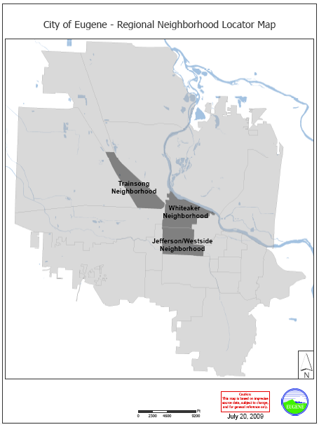City of Eugene- Regional Neighborhood Locator Map
