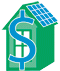 Solar Panel Roof House with dollar sign in the middle