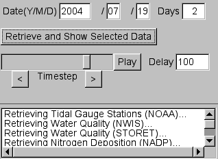 Estuary Data Mapper's Retrieve Button and Information Display