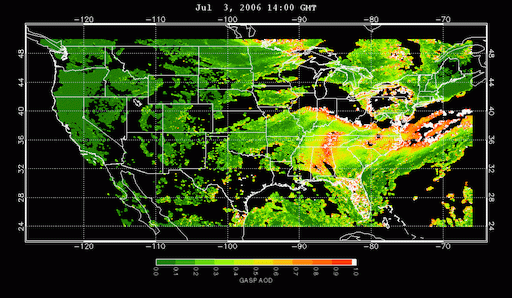 Image displaying GOES-GASP Geostationary US-coverage satellite