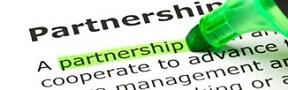 Highlighter highlighting the word "Partnerships"