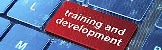 Red training and development key on key board