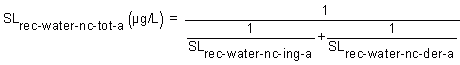 Recreator Surface Water Equation - Noncarcinogenic - Adult - Total