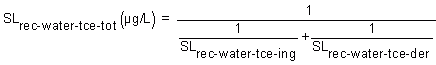 Recreator Surface Water Equation - Trichloroethylene - Total