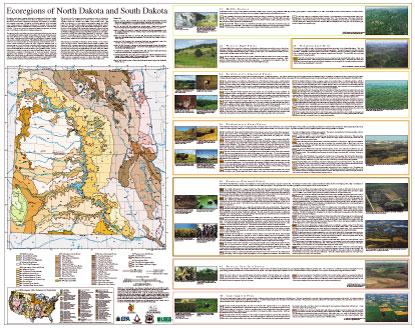 Level IV Ecoregions of North Dakota and South Dakota--poster front side