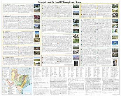 Level IV Ecoregions of Texas--poster back side
