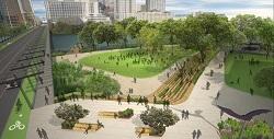 Design option for Austin showing expanded waterfront park