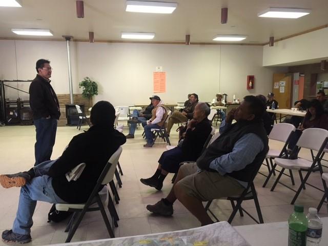EPA Community Involvement Coordinator Secody Hubbard addresses Cove residents at a March 2016 community meeting.
