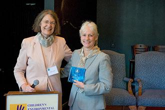 Patricia J. Wood accepts her award.