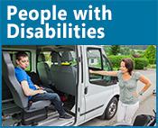 People with Disabilities icon: image of a person in a handicap-accessible vehicle