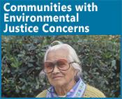 Environmental Justice icon: image of an older woman with glasses